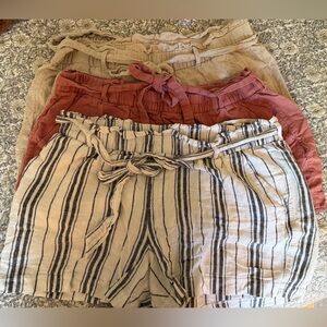 Old Navy linen shorts set of 3